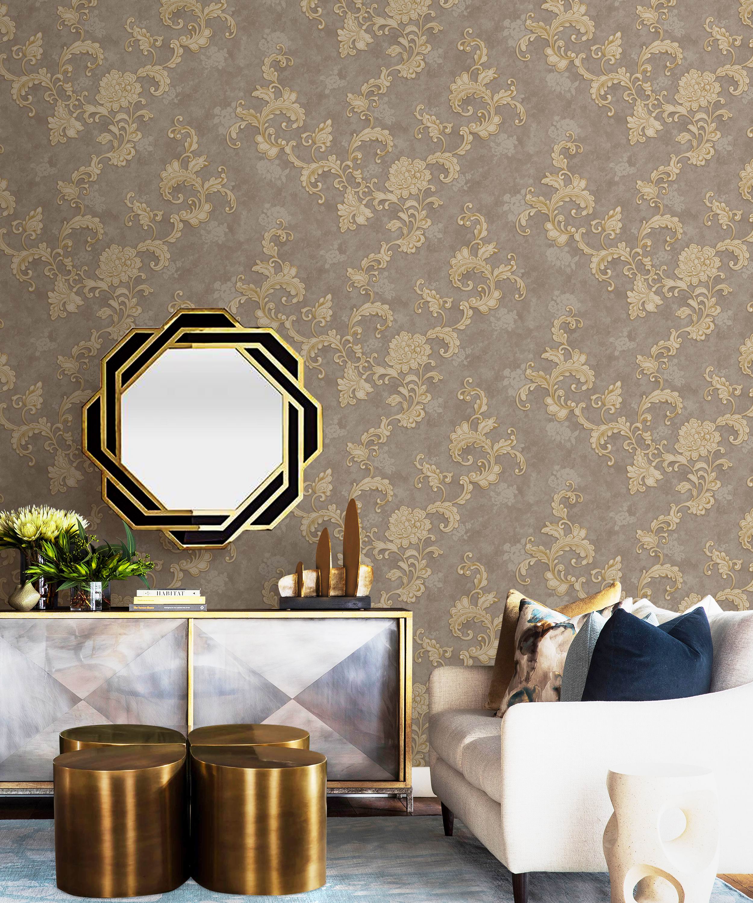 Thick Matte Embossed Rose Vinyl Wallpaper for Walls from China